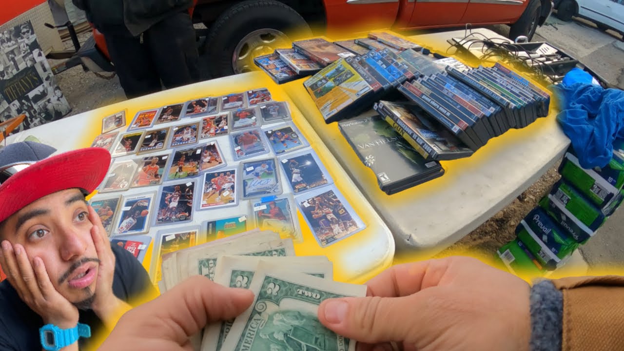 Flea market vendor had a TABLE FULL of SIGNED CARDS and VIDEO GAMES!