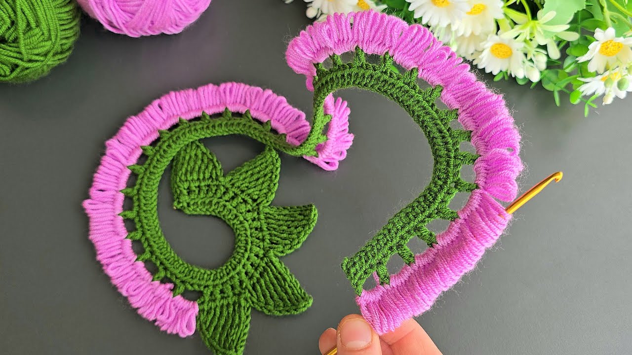 Super Beautiful 🥰Easy Crochet Flower Tutorial | DIY Floral Embellishment for Beginners