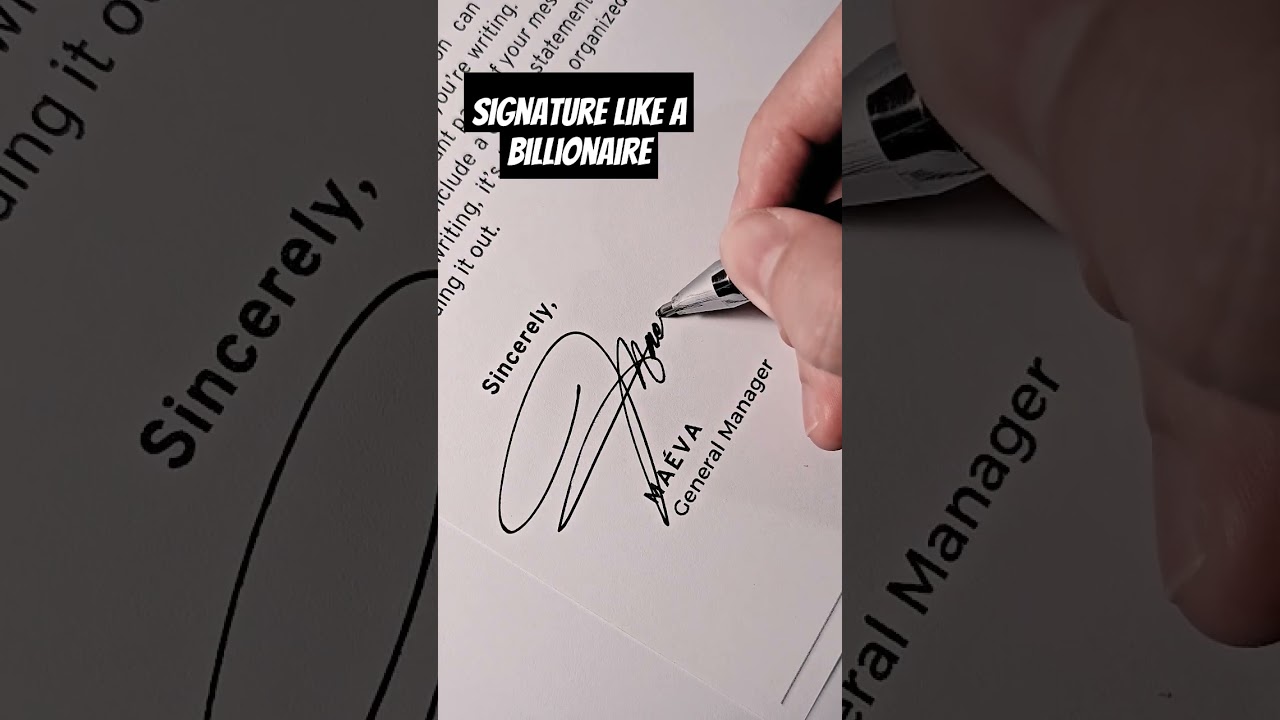 Signature Like A Billionaire | Name: Ma&eacute;va #signature #design #maeva
