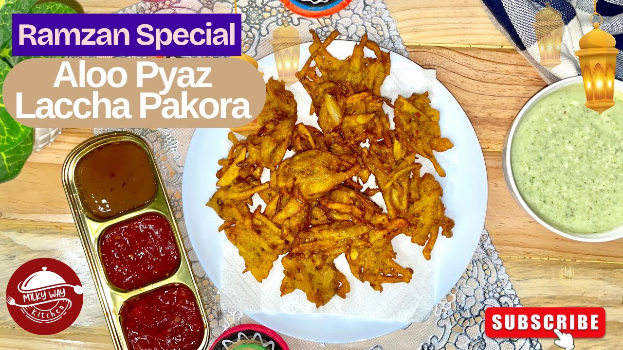 Crispy Lacha Aloo Pyaaz Pakora / Perfect Ramzan Iftar Snack