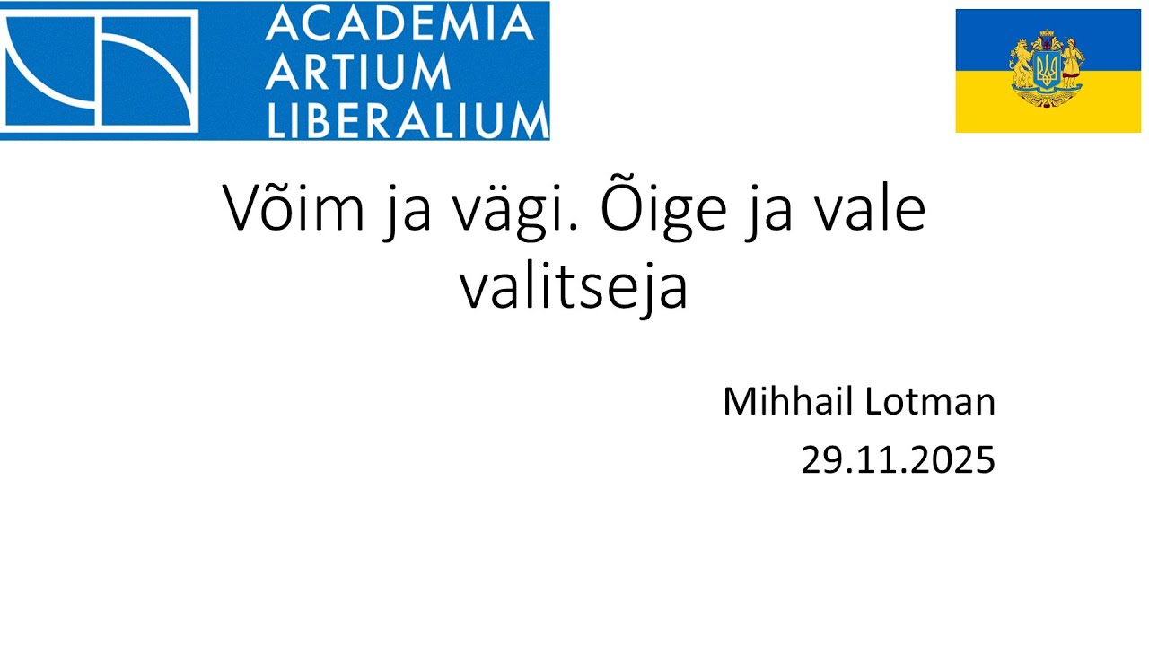 Vaba Akadeemia loeng 29.11.2025: Mihhail Lotman 