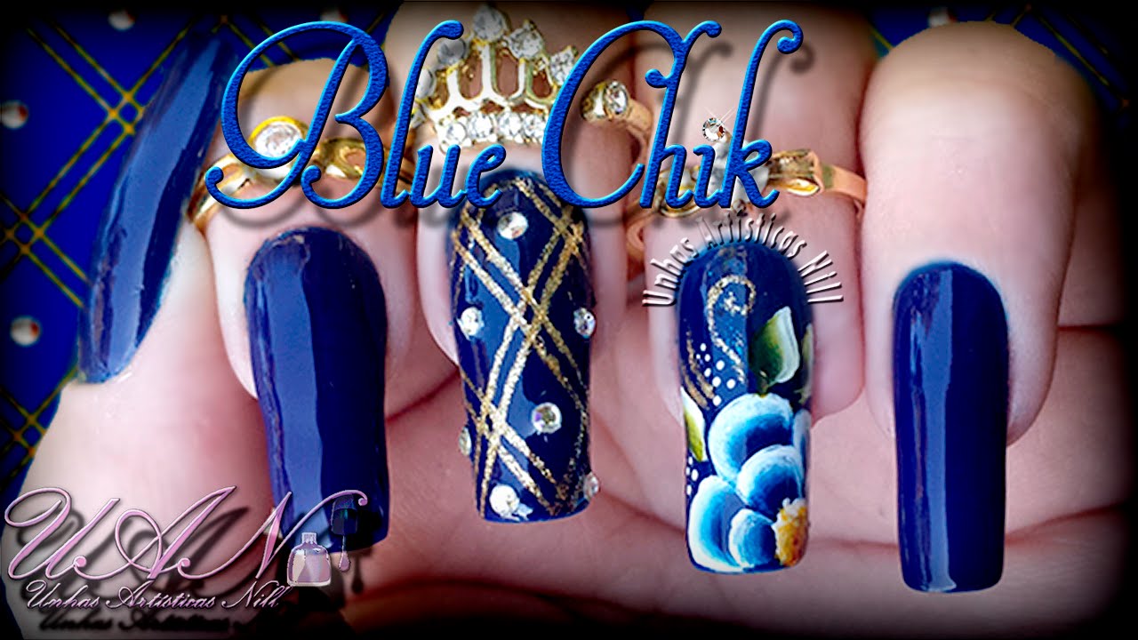 Nail Art Blue Chik - Nill Art