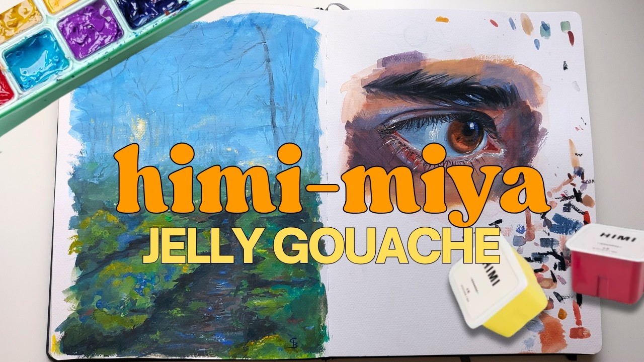 ✨HIMI-Miya Gouache: Reseña COMPLETA después de años de uso | Pinto un paisaje ✨  | #arte
