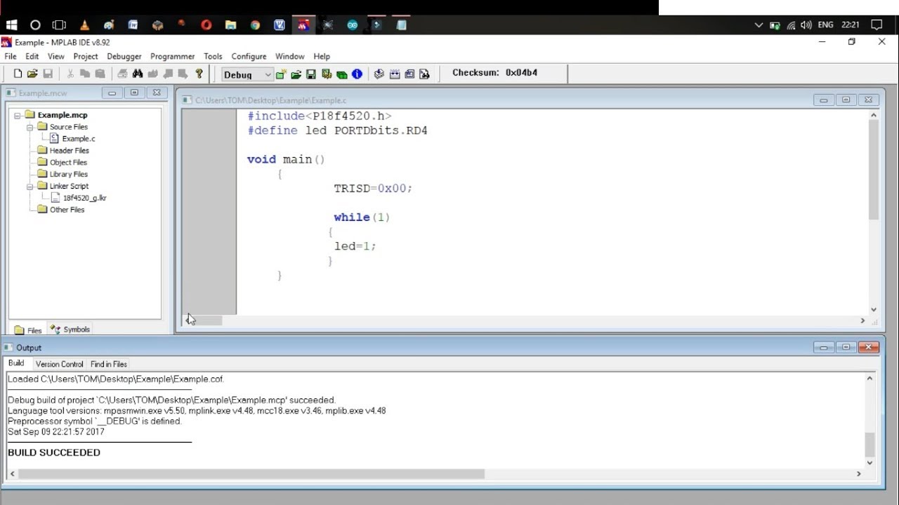 How to use MPLAB for PIC microcontroller