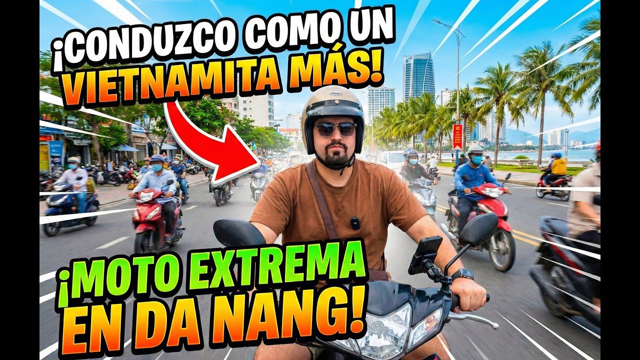 ¡Casi ME MATO! 😱 Conduciendo MOTO en el TRÁFICO MÁS LOCO del Mundo 🇻🇳 | Da Nang Vlog (Vietnam)