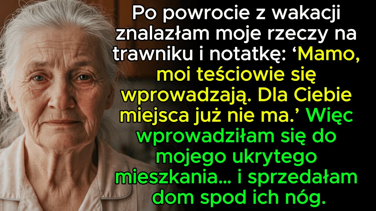 Wróciłam z wyjazdu i zobaczyłam moje rzeczy na trawniku oraz kartkę: ‘Mamo, nie ma już dla Ciebie mi