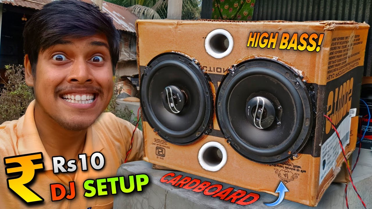 Making High Quality BoomBox At Home | How To Make Speaker Box Using Cardboard | Cheapest Dj Setup