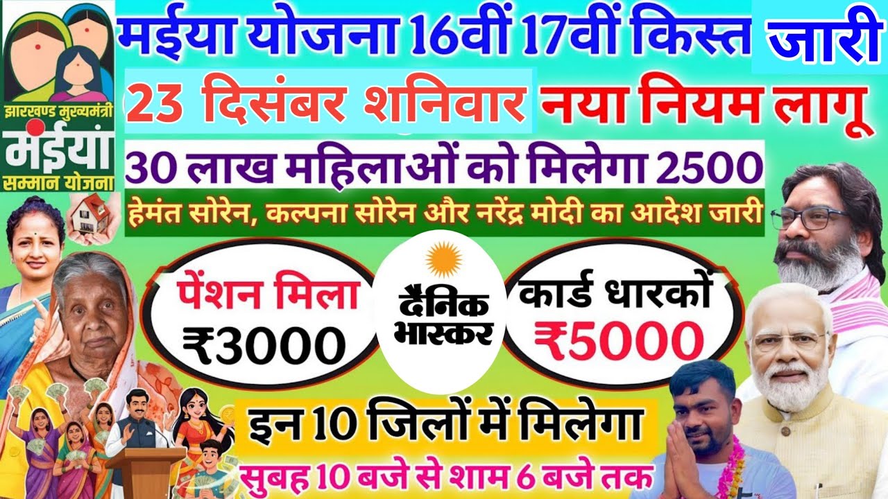 23 december | maiya yojana ka Paisa kab milega | maiya yojana 2500 ✅ | maiya yojana new update
