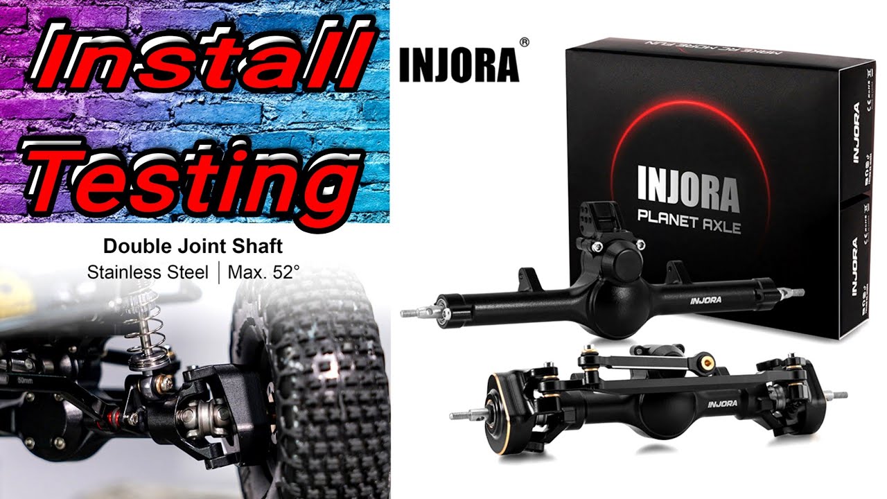 Injora Planet Axles For SCX24 Install Testing 