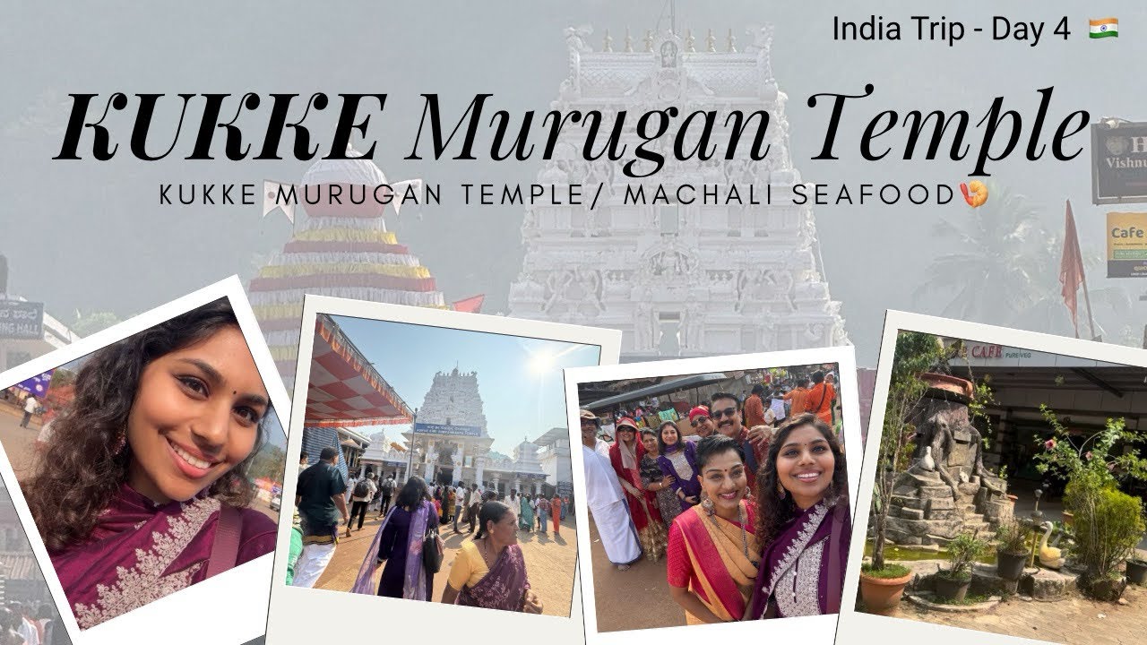 Kukke Subramanya Temple 🙏 | Machali Seafood Feast 🦐 | India Travel Vlog Day 4 🇮🇳
