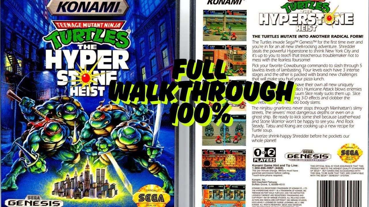 Teenage Mutant Ninja Turtles(1992)(The Hyper Stone Heist) | Sega Genesis | FullWalkthrough |Gameplay