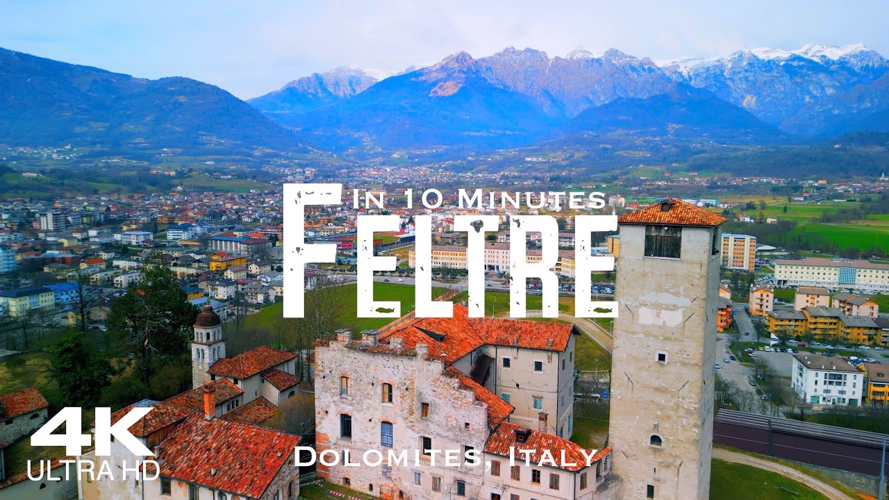 FELTRE 🇮🇹 Drone Aerial 4K | Dolomites Fèltre Veneto Italy Italia
