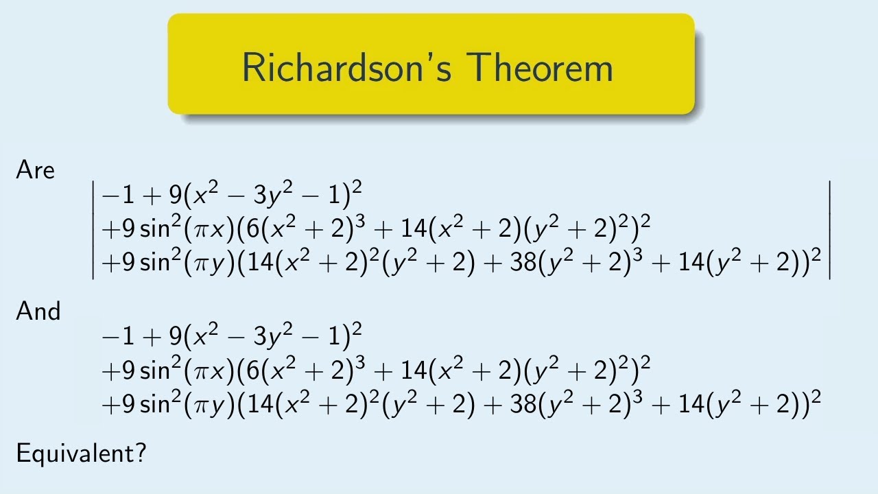 Richardson's Theorem