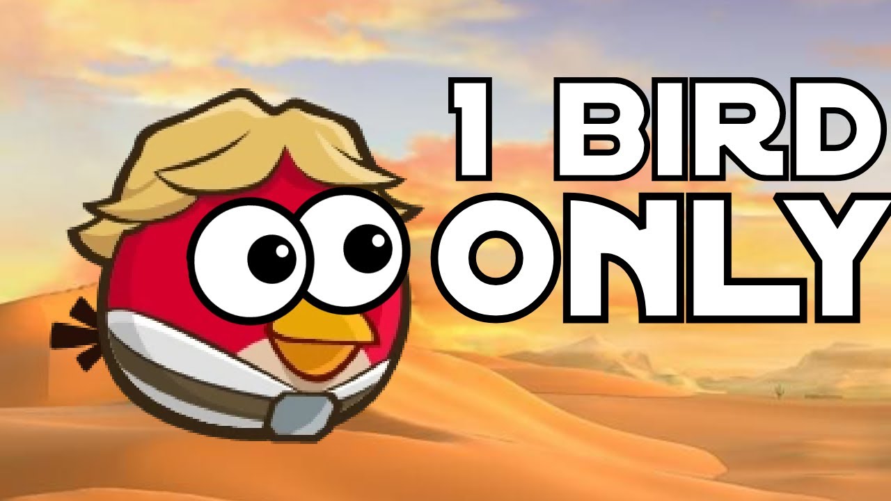 can YOU beat Angry birds star wars WITH 1 BIRD!?