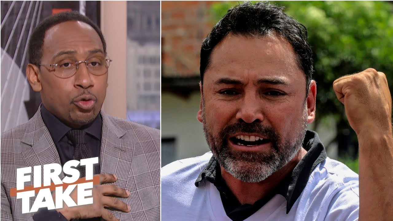Oscar De La Hoya 'childish' for wanting to fight Dana White - Stephen A. | First Take