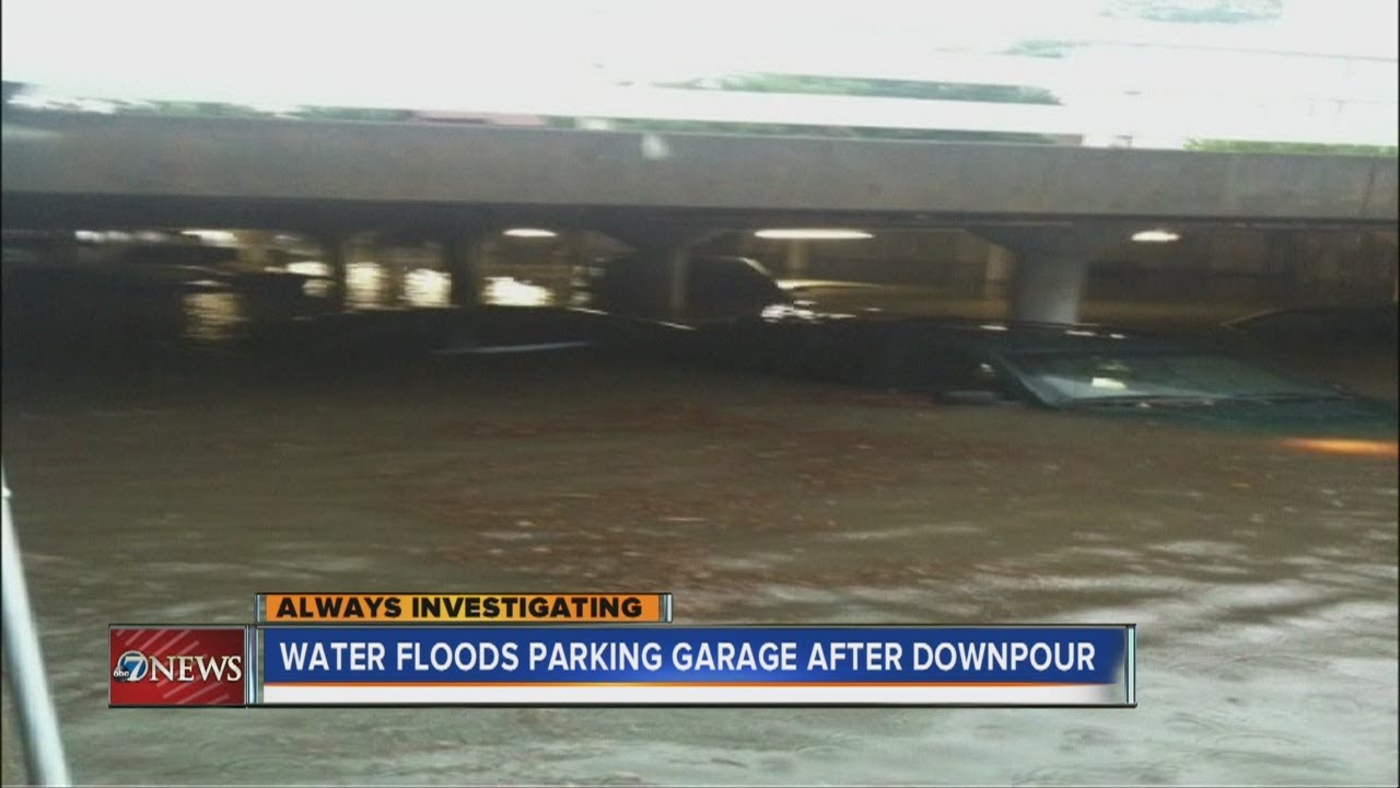 Multiple cars damaged during parking garage flood