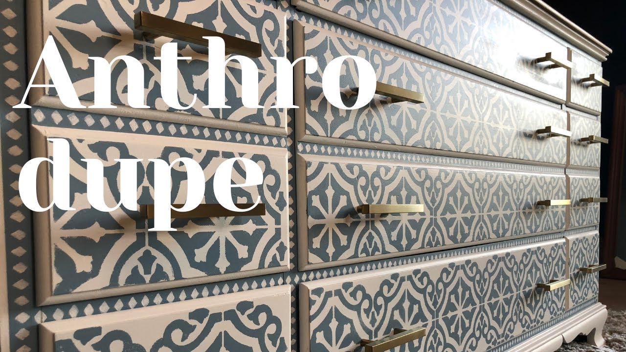 ANTHROPOLOGIE KNOCK OFF DRESSER Anthro Dupe Moroccan Tile Furniture