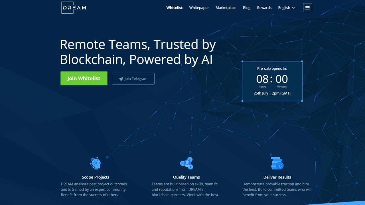 Dream - The Marketplace Platform for Blockchain Talent