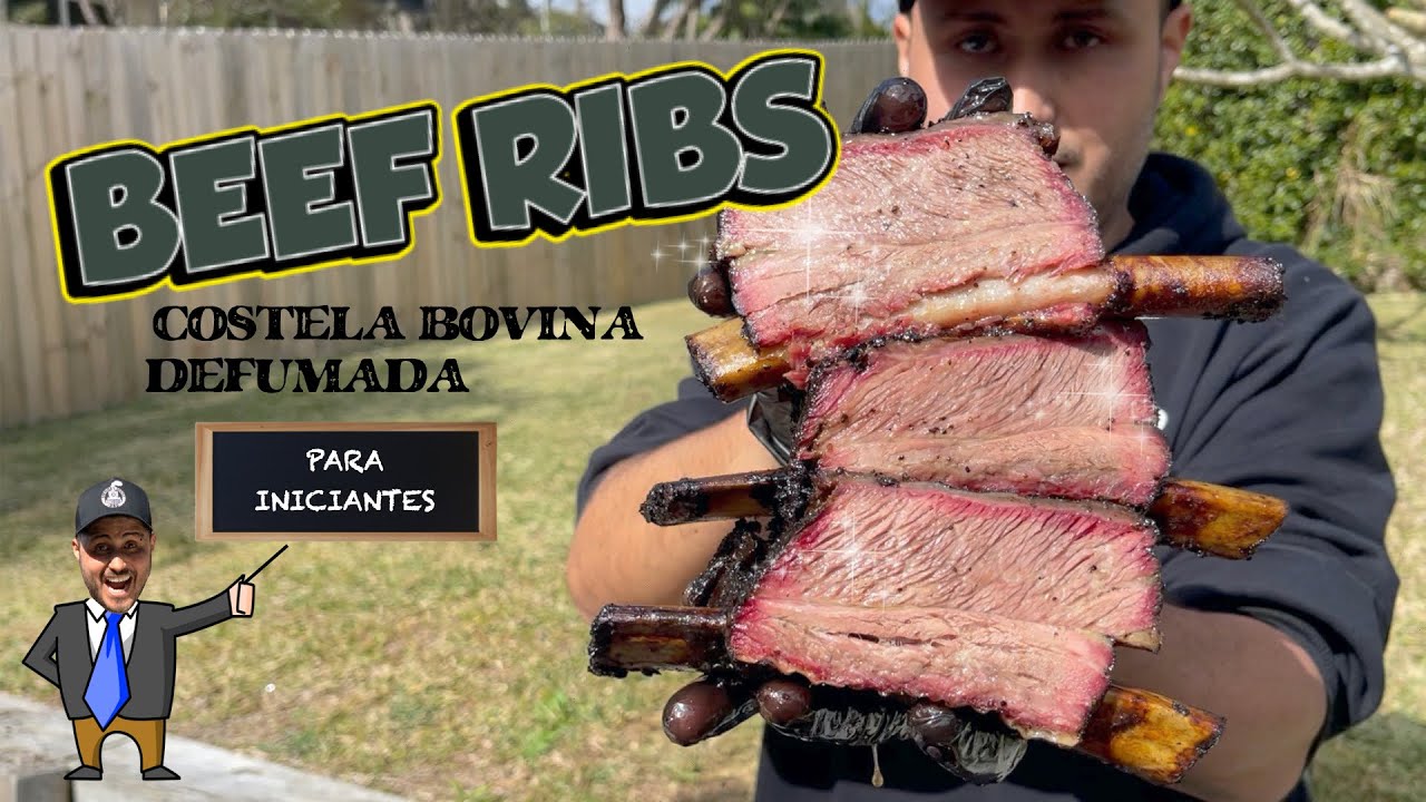 Costela Bovina Defumada - SMOKED BEEF RIBS - Ideal para iniciantes no American BBQ