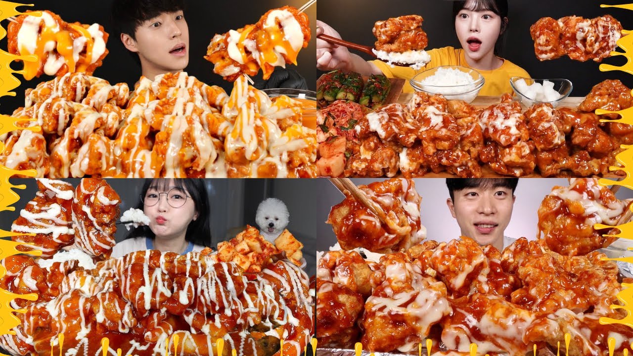 Only Honey Fried Chicken 🍯🍗Seasoned Chicken Mukbang Compilation🔥