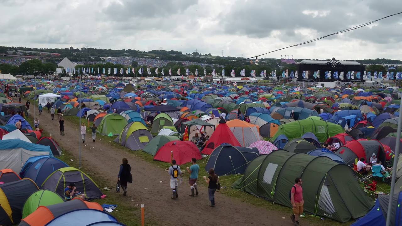 Glastonbury 2016 - time-lapse of Oxlyers Campsite & The Other Stage
