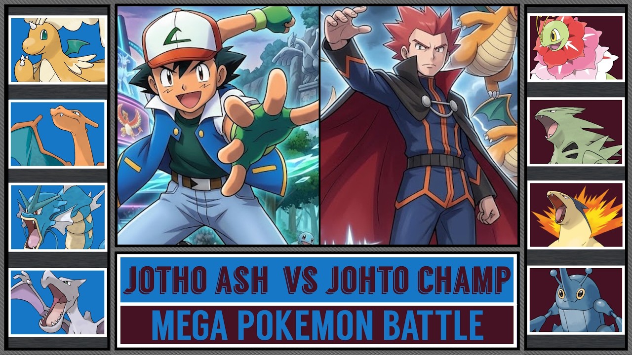 Mega Pok&eacute;mon Battle: JOHTO ASH vs LANCE [Pok&eacute;mon Champions]