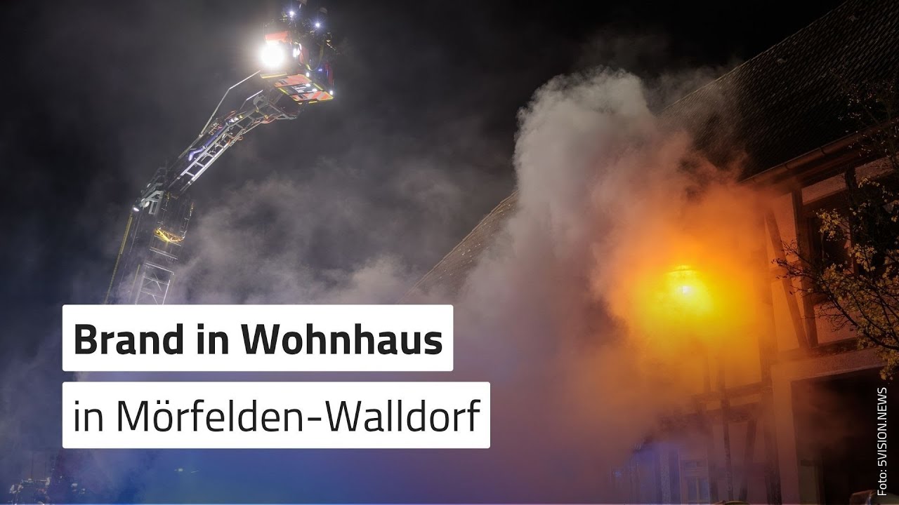 Feuer in Wohnhaus in M&ouml;rfelden-Walldorf