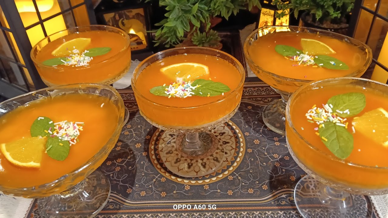 في أقل من 10د حضري تحلية البرتقال🍊تحلية رمضانية منعشة بدون فرن ولا بيض ولا يحزنون 😂