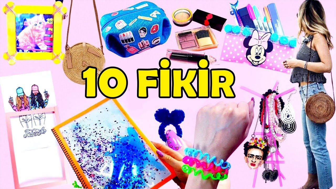 EVDE SIKILINCA YAPABİLECEĞİNİZ 10 YENİ FİKİR! - Kalem Kutu, Bff Kartı, Bileklik ve Daha Fazlası