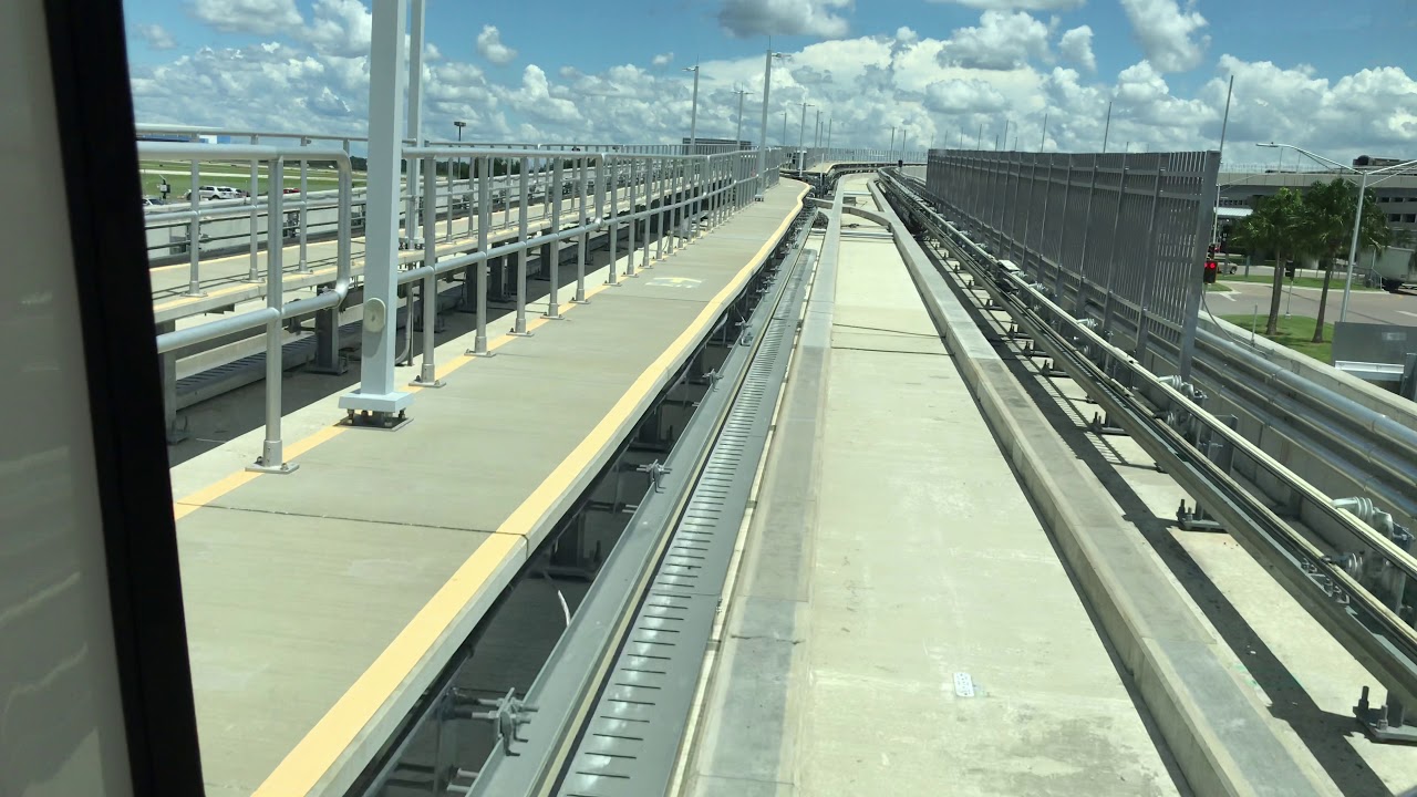 4K POV Tampa Intl Airport SkyConnect