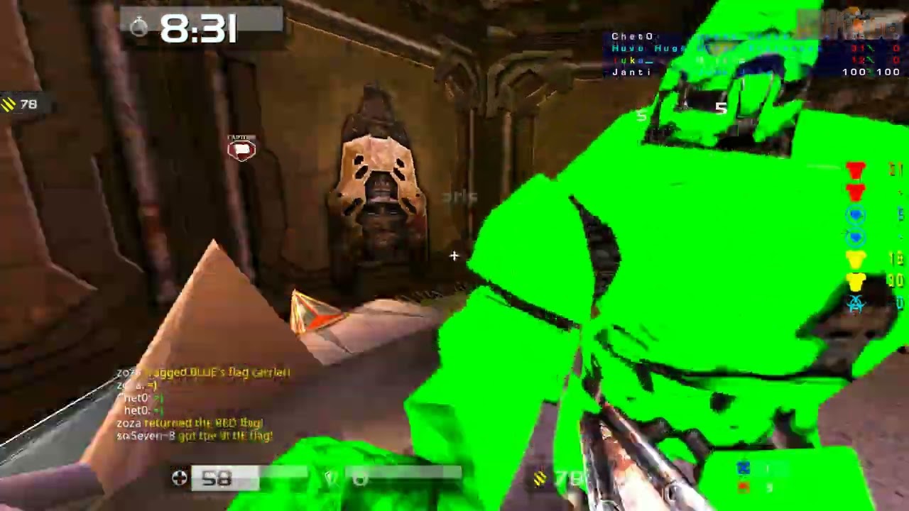 Quake Live: Quake - xiphos - Capture the Flag - 14k dmg game with 61% RG 11.6k RG dmg