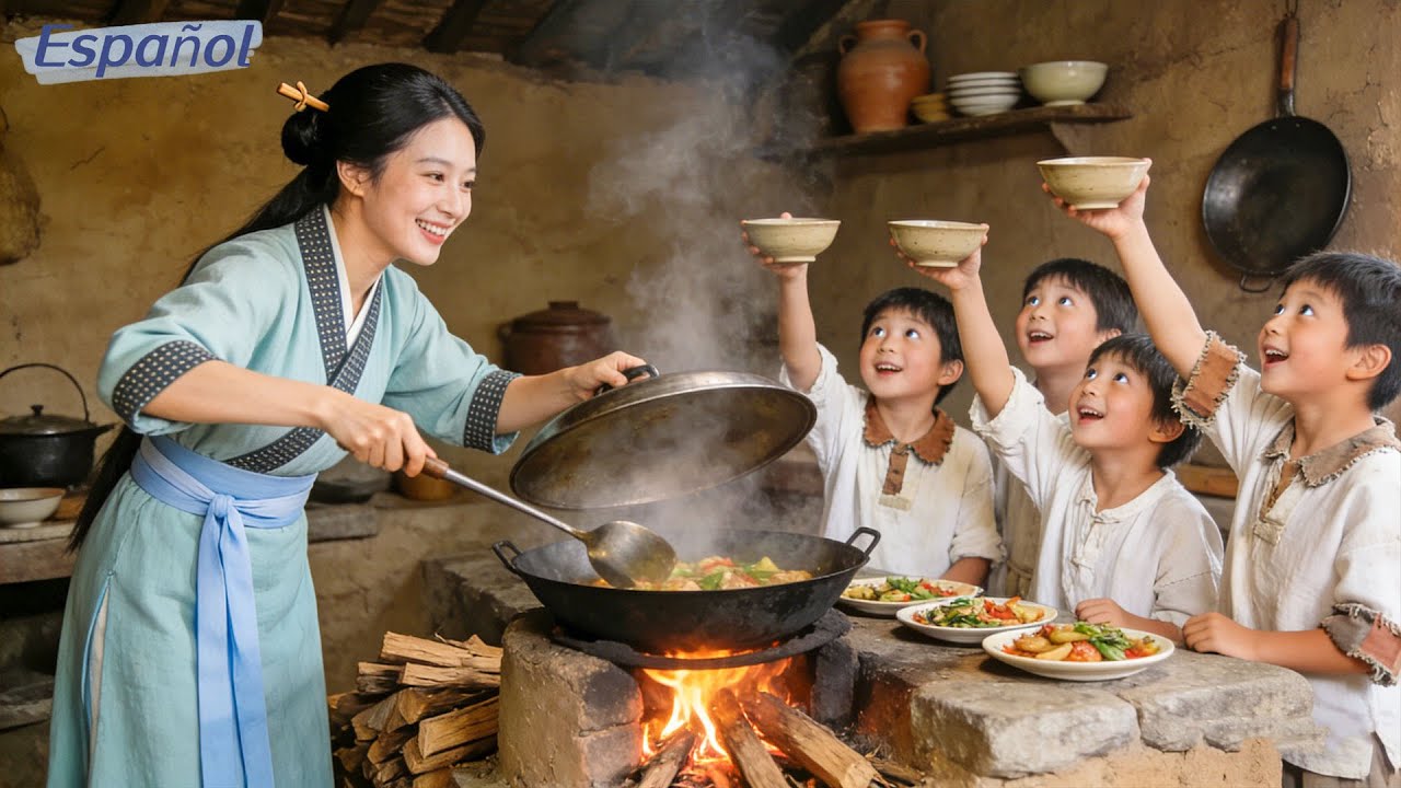 Viaj&oacute; en el tiempo como madrastra cruel y conquist&oacute; a los ni&ntilde;os con comida moderna.