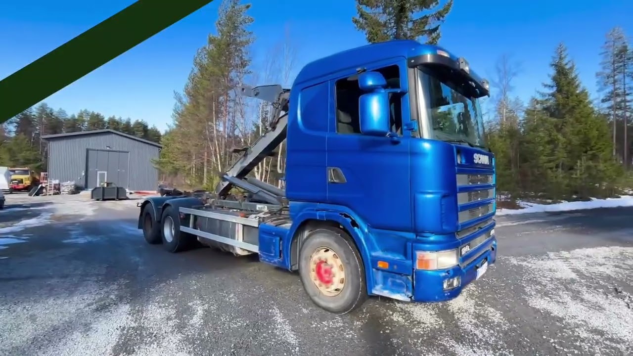 Huutokaupat.com myy! Scania R124L Koukkulava kuorma-auto,1997. Juuri katsastettu!, Ii.