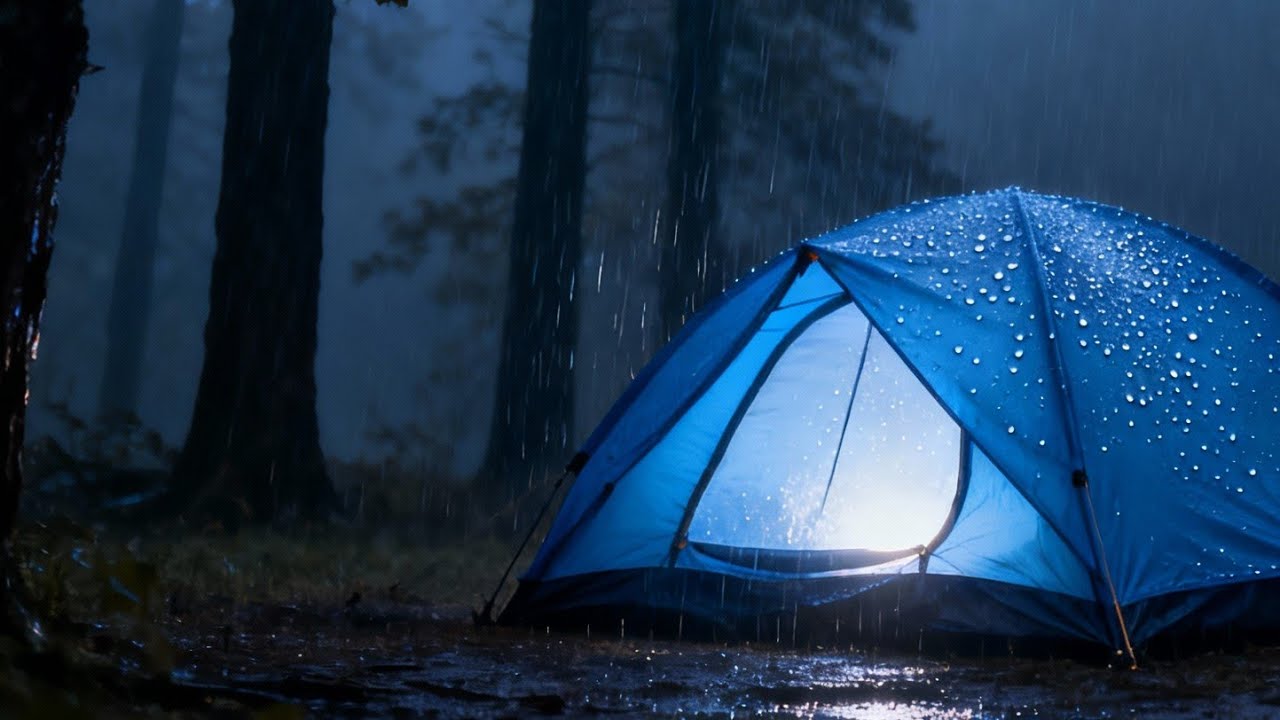 Endless Cold Rain at a Silent Forest Tent