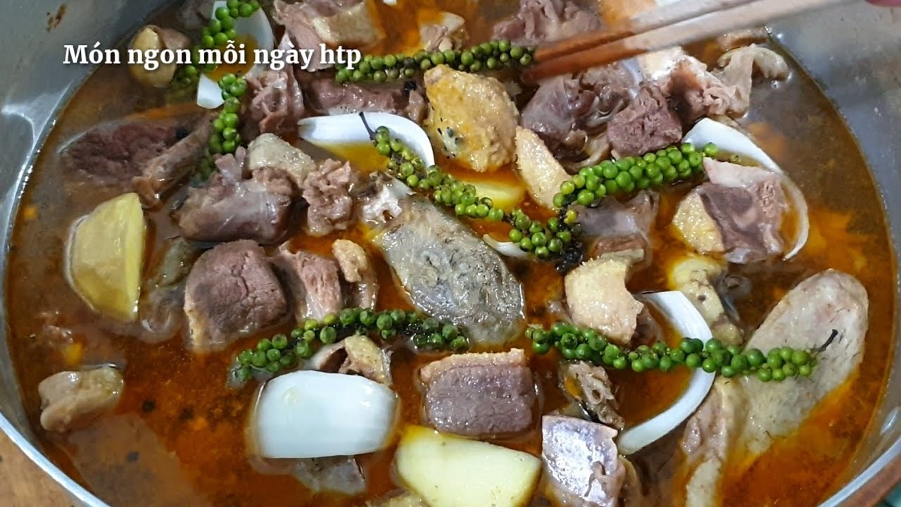Món ngon đãi tiệc - VỊT NẤU TIÊU XANH | món ngon mỗi ngày htp