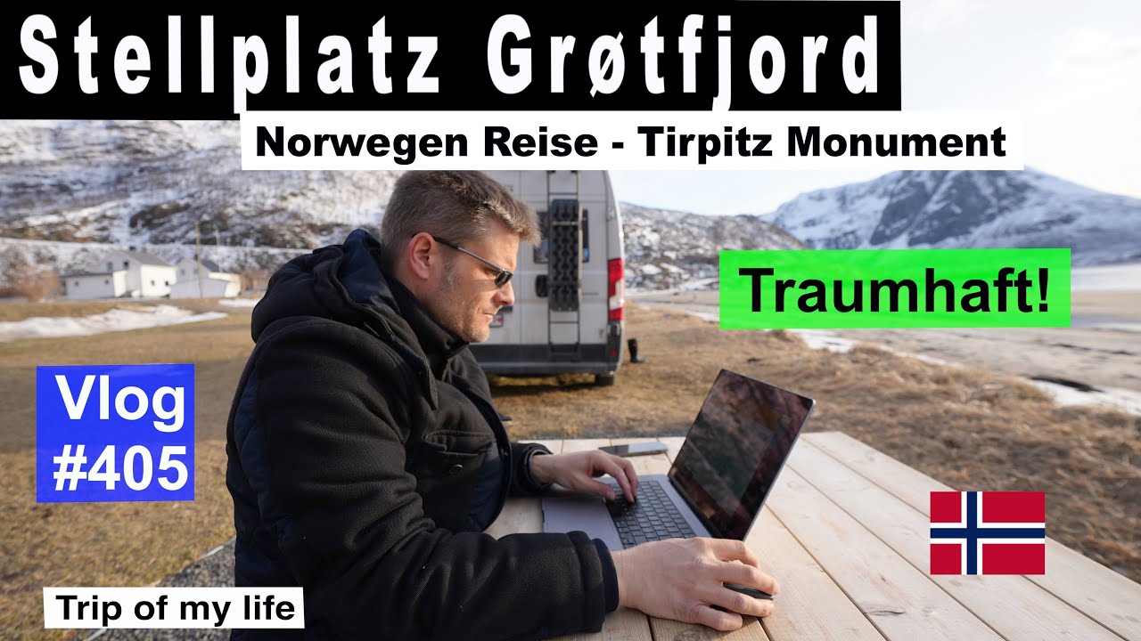 #405 Roadtrip Norwegen, Kvaløya - Tirpitz Monument | Geheimtipp Stellplatz Grøtfjord, Glückstreffer
