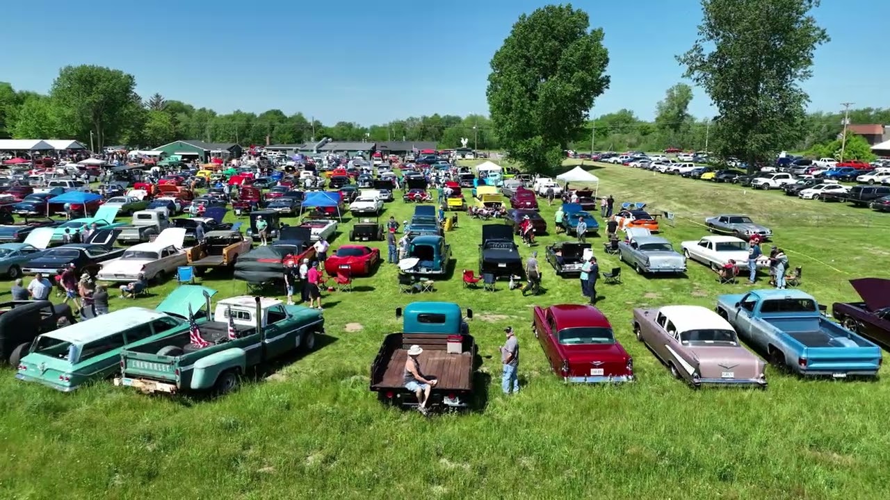 Blacksmith Lounge Memorial Day Car Show - From Above