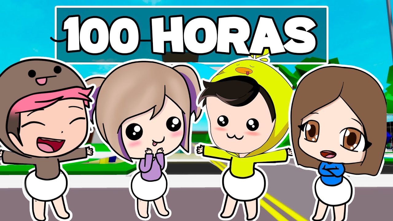 PASAMOS 100 HORAS SIENDO BEBÉS con el TEAM ANORMAL en ROBLOX!!