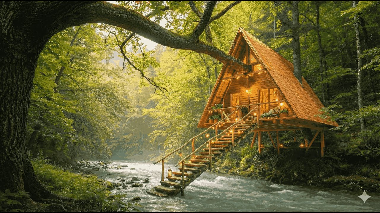 Solo Water Tree House Build: Survival Shelter (Full Process + Catch/Cook)