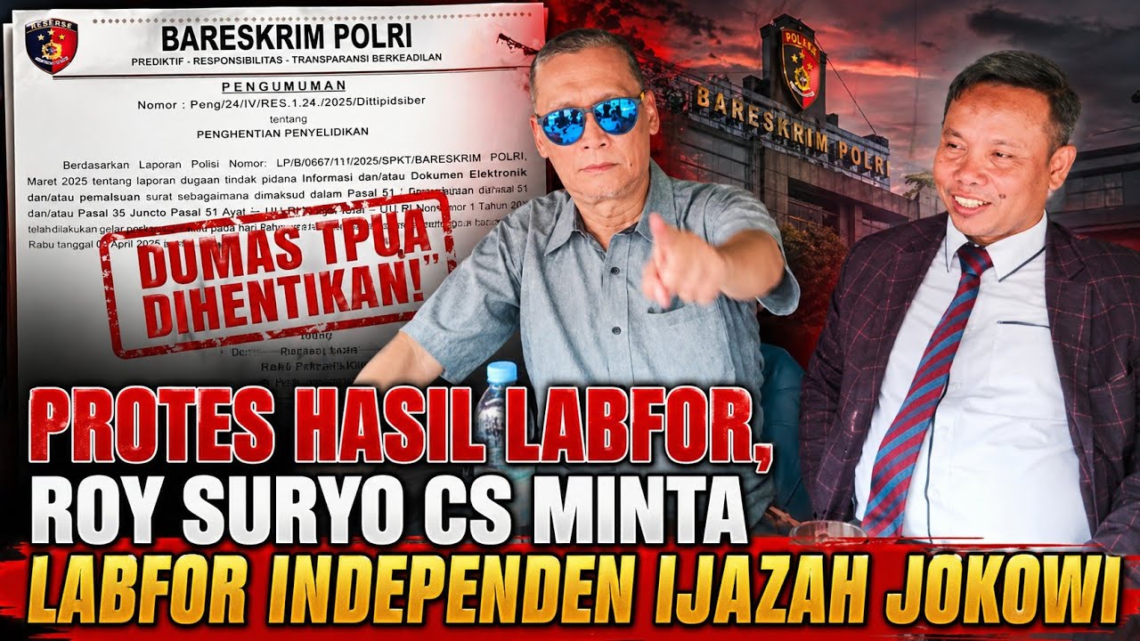 ROY SURYO CS PERSOALKAN P-19, MINTA TES LABFOR INDEPENDEN
