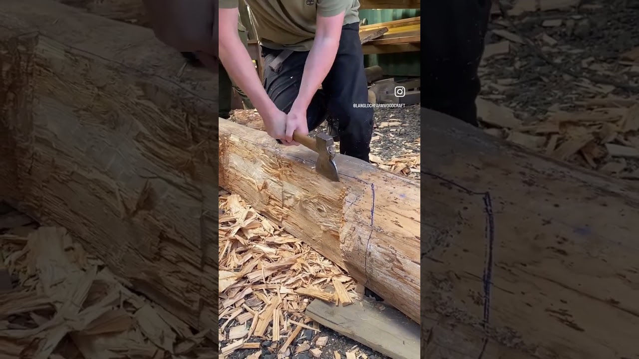 Green woodworking at Langloch Farm Woodcraft.