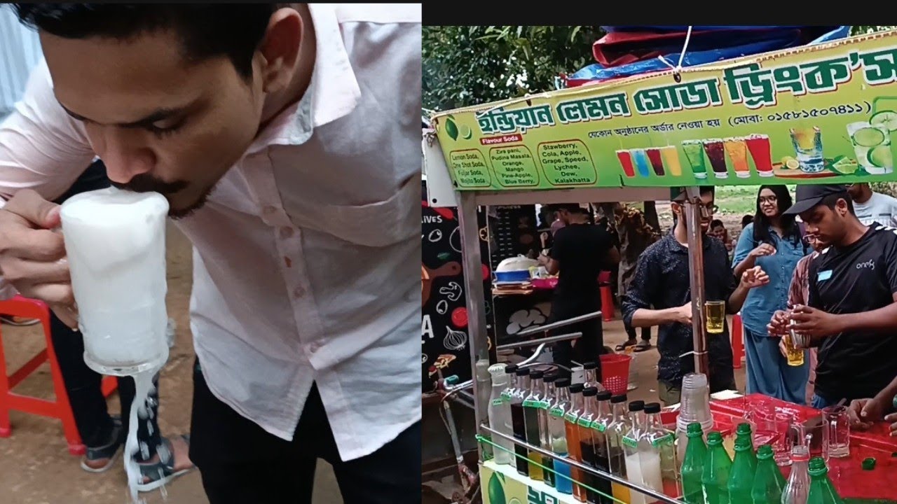 Viral indian lemon soda drinks || ইন্ডিয়ান লেমন সোডা ড্রিংকস এখন ঢাকায় | street food of Bangladesh