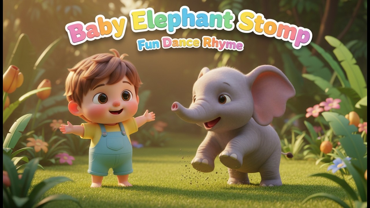 Stomping Baby Elephant – Nursery Rhyme, Toddler Dance Fun, and Imaginative Play