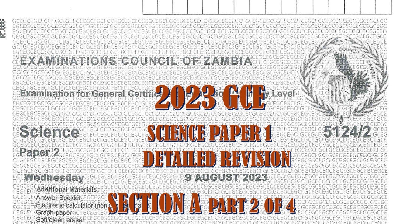 2023 GCE SCIENCE PAPER 2 SECTION A PART 2 OF 4