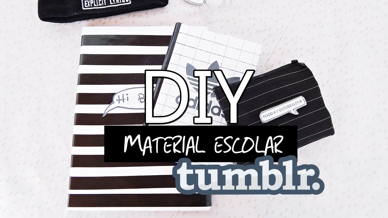 DIY -Material escolar tumblr:Caderno listras,