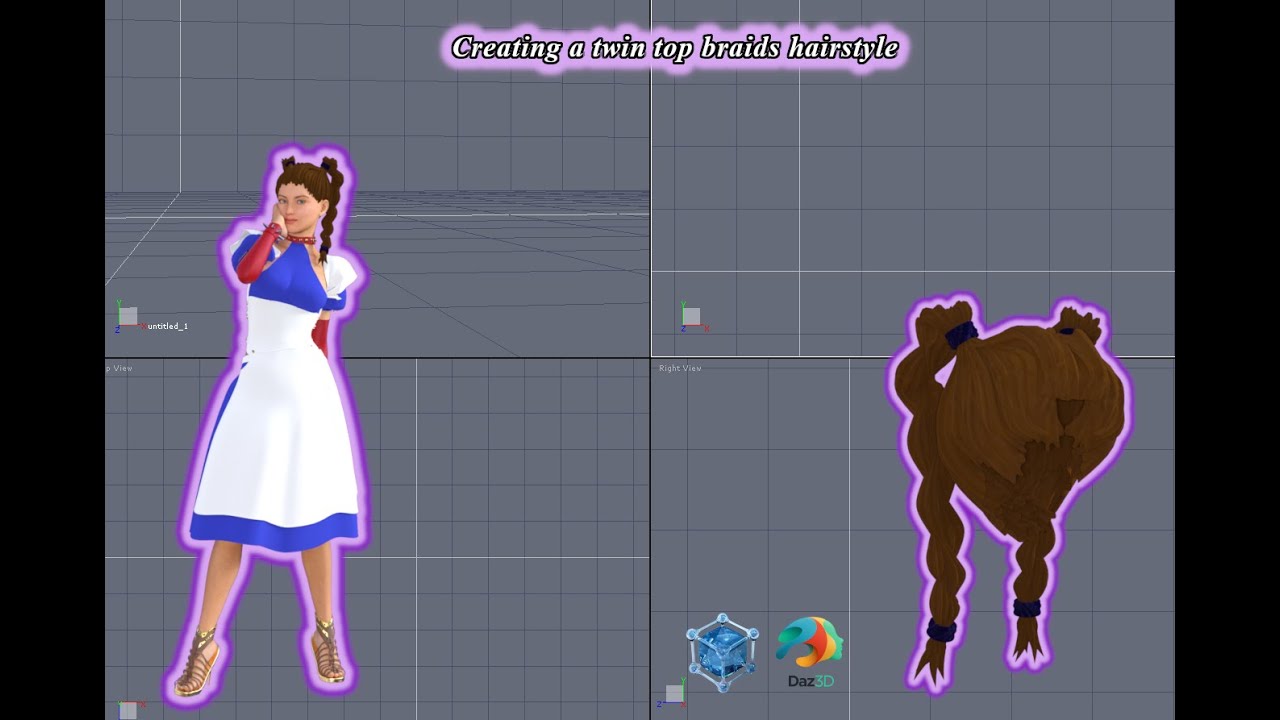 Creating a double top braid Hairstyle