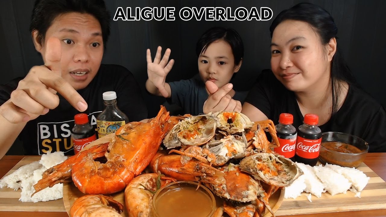 Female MUD CRABS Full of ALIGUE with TIGER PRAWNS Mukbang featuring CRAB PRO CEBU