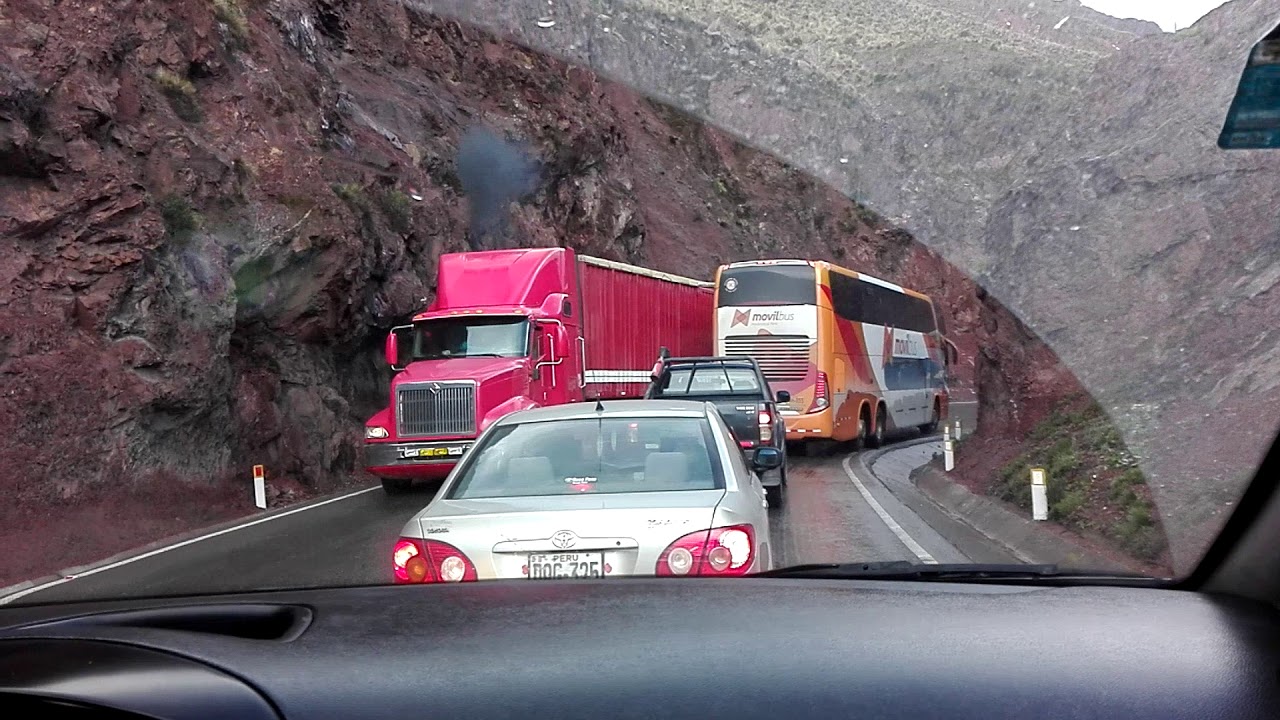 Bajando .ticlio.Perú que frio....