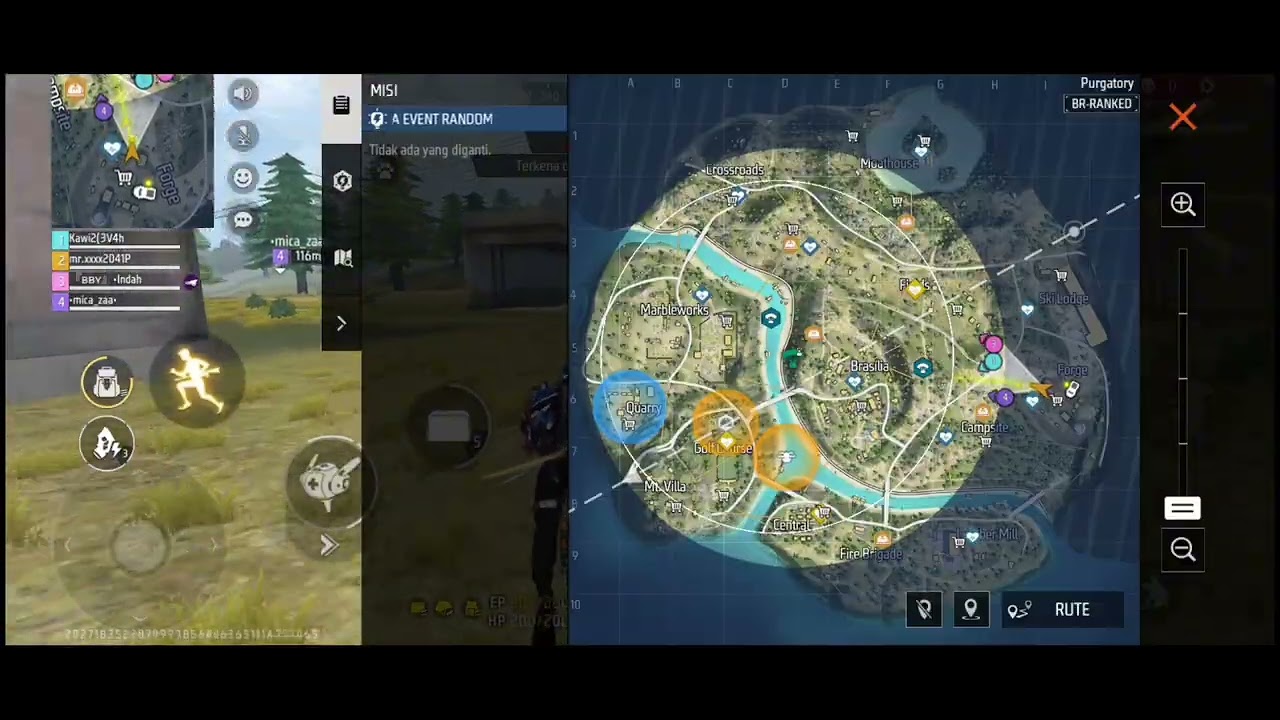TEAM SEDANG PERANG MALAH DI TINGGAL !!! - FREE FIRE INDONESIA 