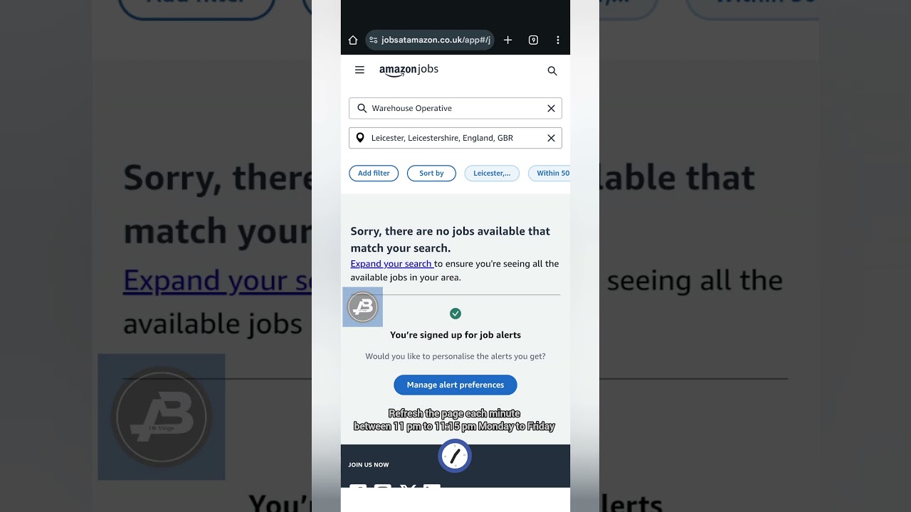 Amazon Job - Get Job by refreshing NOW!  #jobs #jobinuk #ukjobs #ukshorts  #amazonjobs #shorts